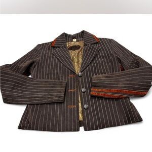 Wilson Striped Brown Blazer